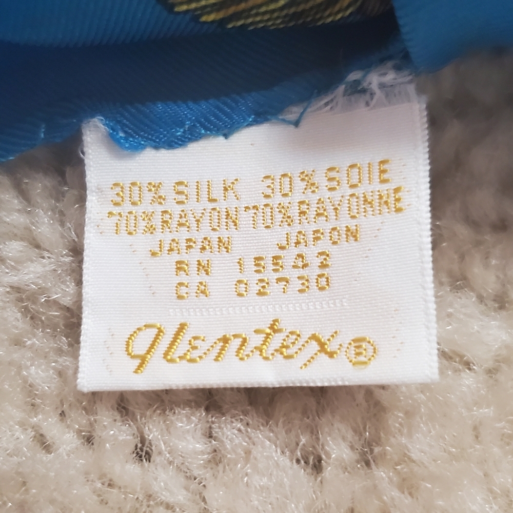 Silk Blend Neck Scarf GlentexπβοΈπJapan Made - Picture 4 of 4